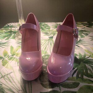 Pink Platform heels